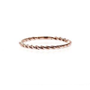 14K Rose Gold Twisted Rope Band Ring Size 5